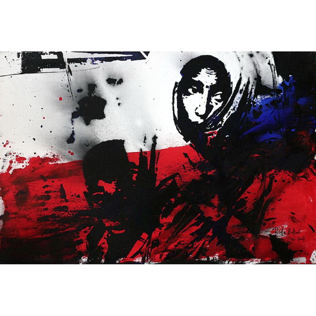 rida kazmi the dukei express 20 x 30 inch acrylic on canvas